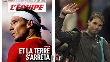 La portada de L'Equipe tras la retirada de Nadal