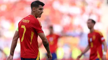Álvaro Morata, en un partido de la selección española de fútbol Álvaro Morata, en un partido de la selección española de fútbol
