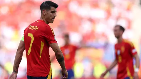 Álvaro Morata, en un partido de la selección española de fútbol Álvaro Morata, en un partido de la selección española de fútbol