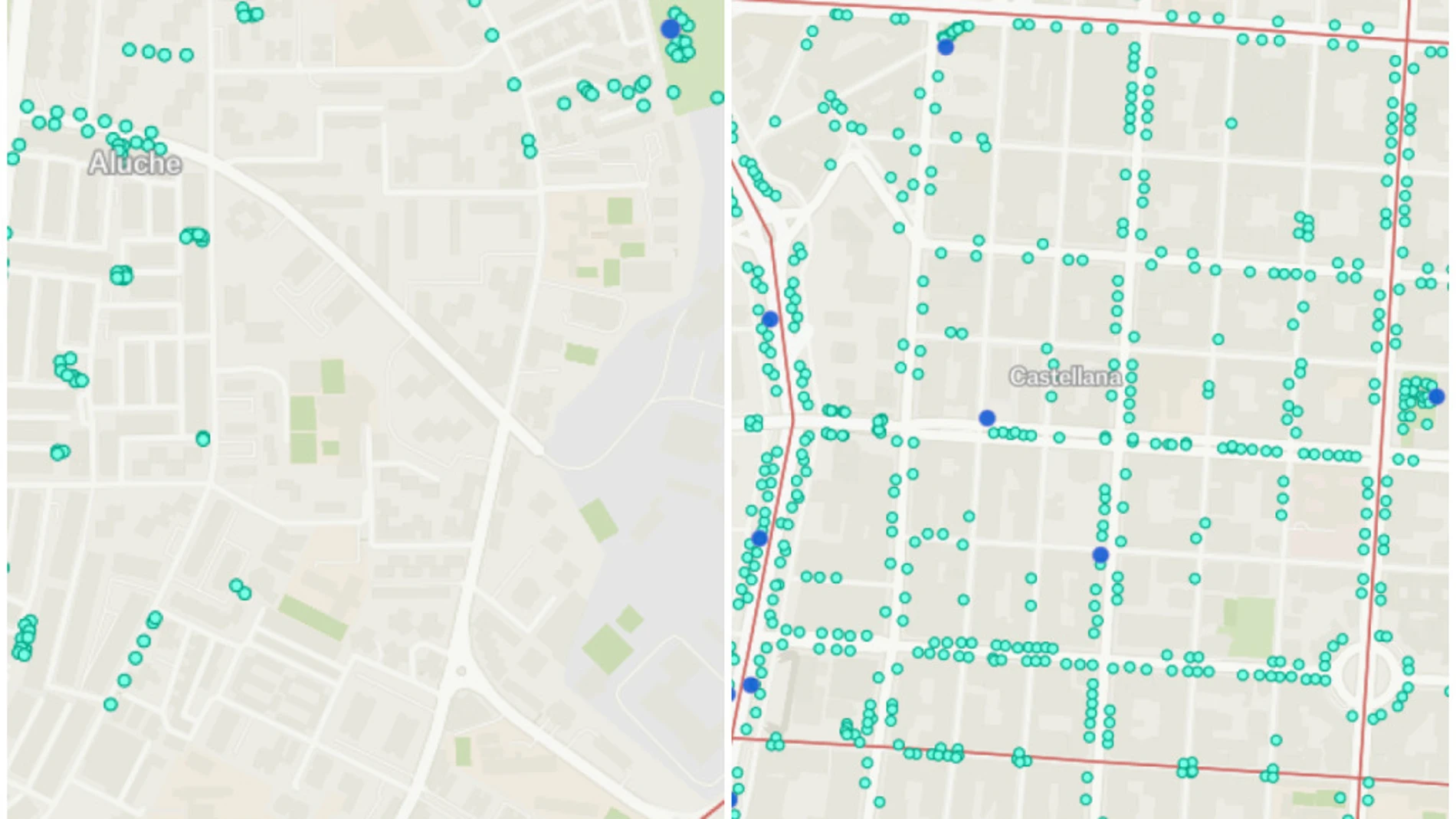 Mapa de bancos públicos de Madrid Mapa de bancos públicos de Madrid