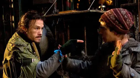 Heath Ledger y Andrew Garfield en El imaginario del Doctor Parnassus Heath Ledger y Andrew Garfield en El imaginario del Doctor Parnassus