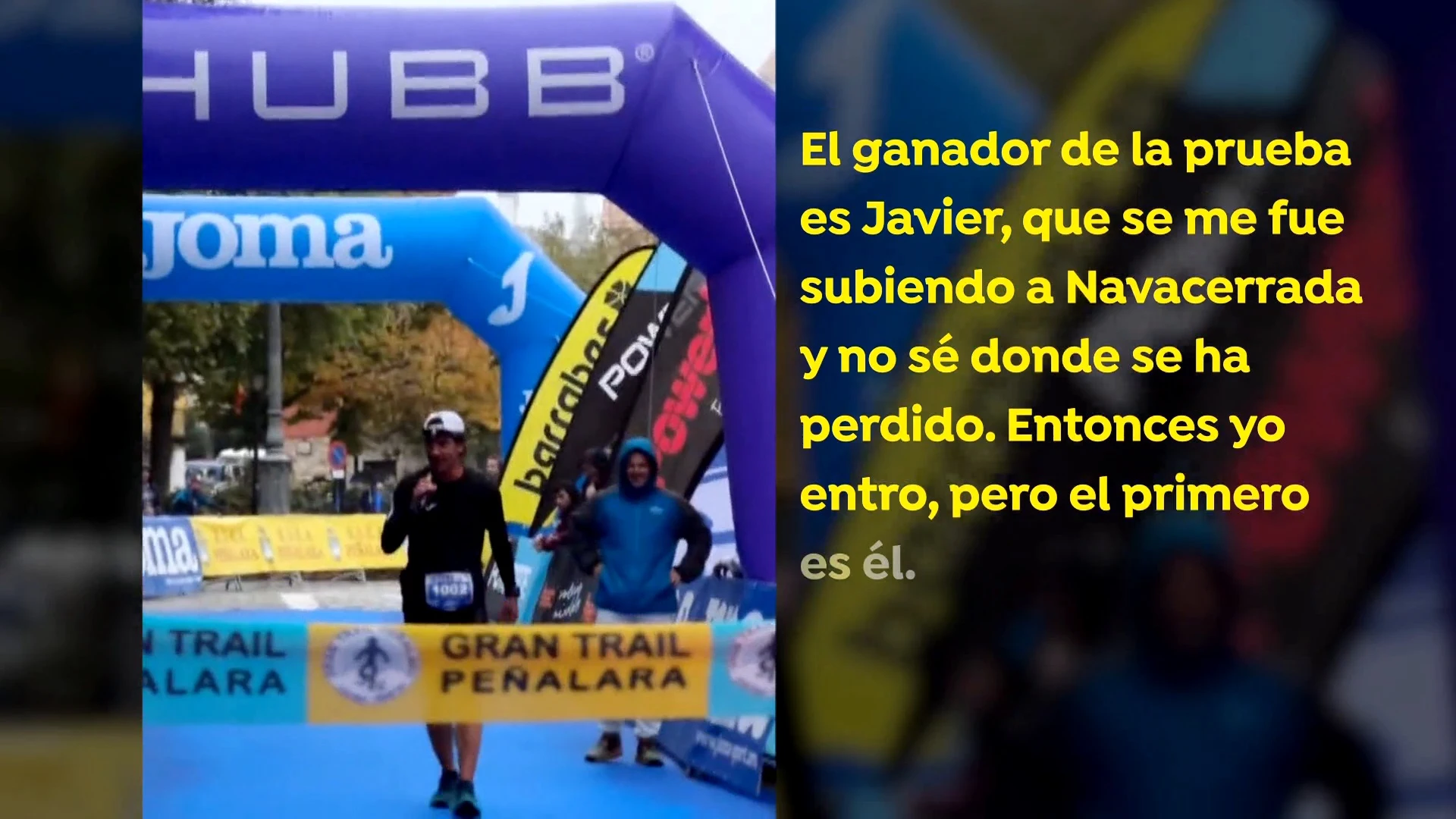 Agust&iacute;n Luj&aacute;n, en la l&iacute;nea de llegada del Gran Trail Pe&ntilde;alara