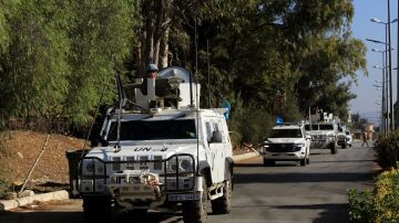 Vehículos de la misión de paz de la ONU en Líbano