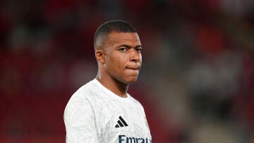 Kylian Mbappé durante un partido del Real Madrid