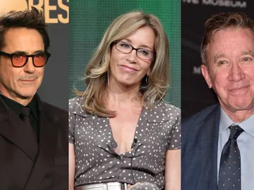 Robert Downey Jr., Felicity Huffmann y Tim Allen Robert Downey Jr., Felicity Huffmann y Tim Allen