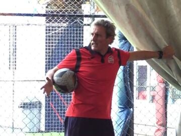 Paco Araujo entrenando