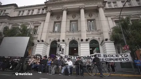 Protesta estudiantes argentinos Protesta estudiantes argentinos