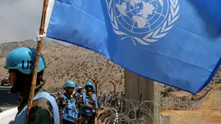Varios 'cascos azules' de Naciones Unidas en Líbano Varios 'cascos azules' de Naciones Unidas en Líbano