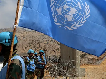 Varios 'cascos azules' de Naciones Unidas en Líbano Varios 'cascos azules' de Naciones Unidas en Líbano