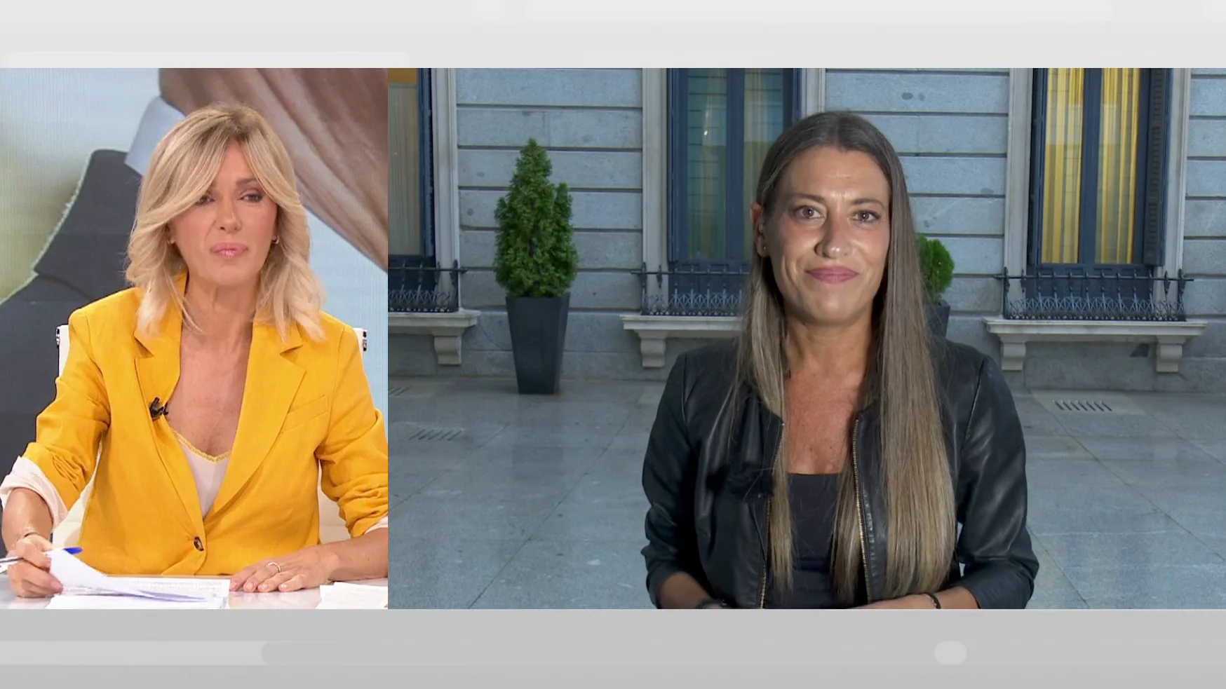 Miriam Nogueras en Espejo Público. Miriam Nogueras en Espejo Público.