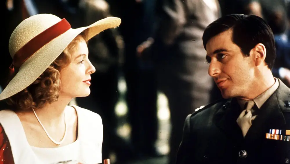 Diane Keaton y Al Pacino en El Padrino 2 Diane Keaton y Al Pacino en El Padrino 2