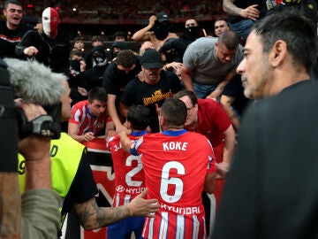 Imagen del último derbi madrileño en el Metropolitano