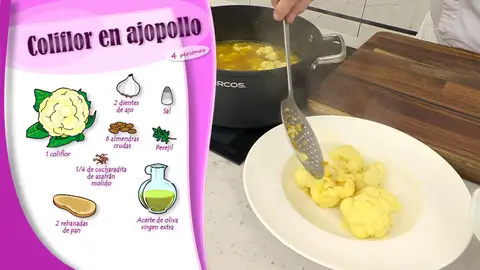 Ingredientes Coliflor en ajopollo Ingredientes Coliflor en ajopollo
