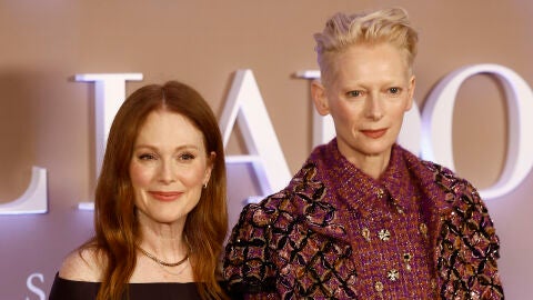 Tilda Swinton y Julianne Moore en Madrid presentando La habitación de al lado