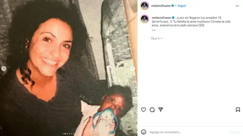Melani Olivares con su hija Martina Melani Olivares con su hija Martina