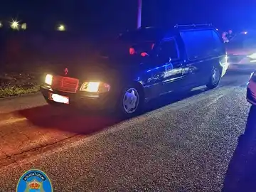 Coche fúnebre en carrera ilegal Coche fúnebre en carrera ilegal