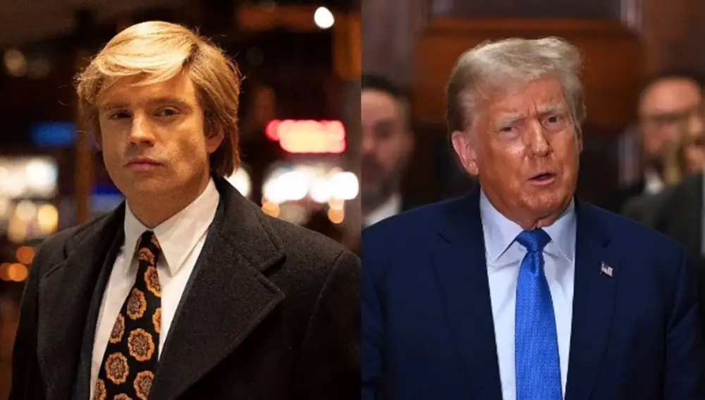 Sebastian Stan en The Apprentice y Donald Trump Sebastian Stan en The Apprentice y Donald Trump