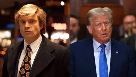 Sebastian Stan en The Apprentice y Donald Trump Sebastian Stan en The Apprentice y Donald Trump