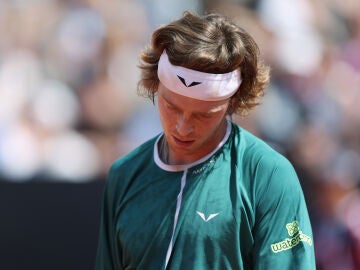 Andrey Rublev durante el Masters de Roma 2024