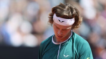 Andrey Rublev durante el Masters de Roma 2024