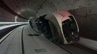 Tren descarrilado en el túnel que une Atocha y Chamartín Tren descarrilado en el túnel que une Atocha y Chamartín