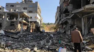 Edificios bombardeados en Yabalia, al norte Gaza Edificios bombardeados en Yabalia, al norte Gaza