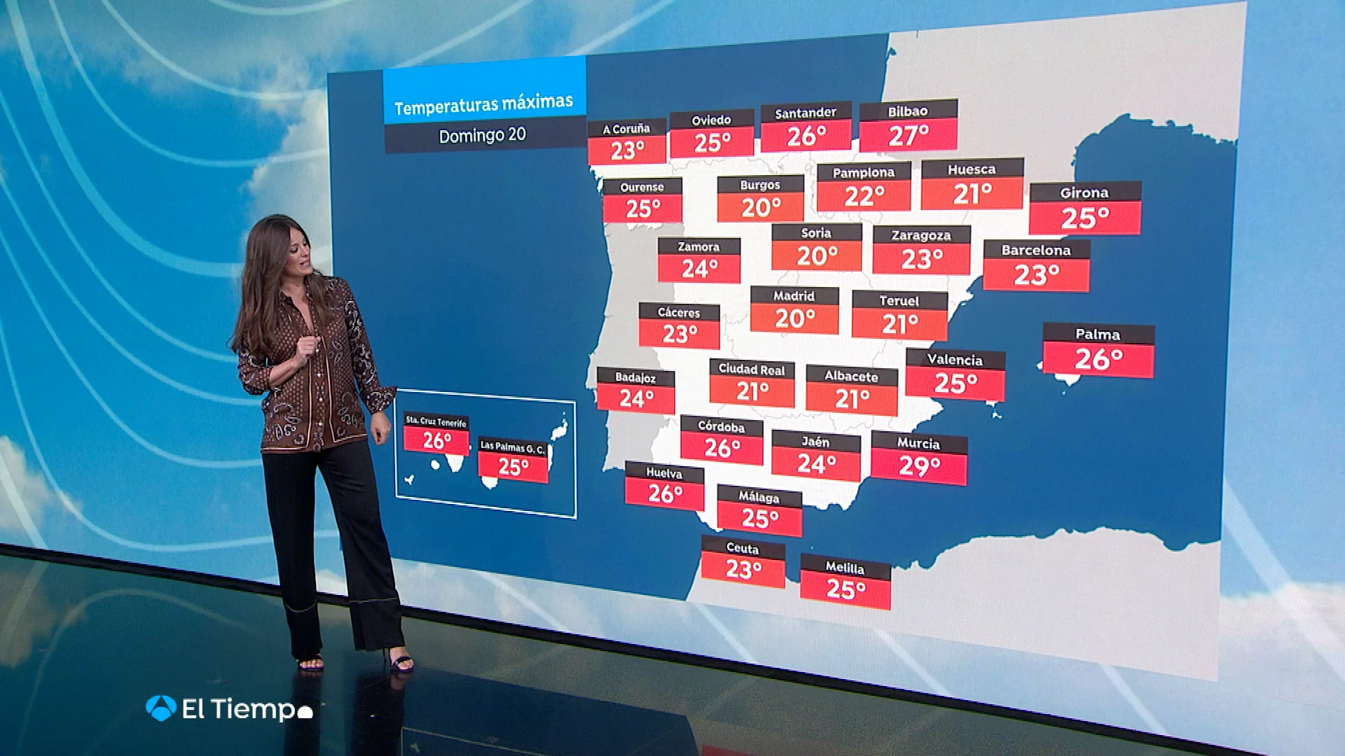 Mercedes Martín en la Previsión de El Tiempo Mercedes Martín en la Previsión de El Tiempo