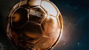 Imagen del montaje del Balón de Oro Imagen del montaje del Balón de Oro