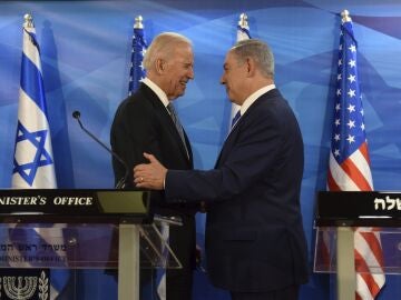 Foto archivo de Benjamín Netanyahu y el presidente de EEUU, Joe Biden