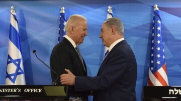 Foto archivo de Benjamín Netanyahu y el presidente de EEUU, Joe Biden