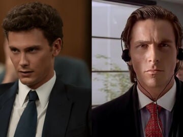 Cooper Koch como Erik Menendez en Monstruos y Christian Bale en American Psycho