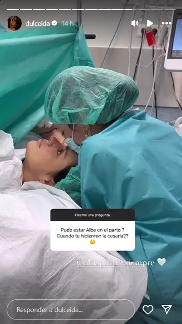 Dulceida, de parto, y Alba Paul Dulceida, de parto, y Alba Paul