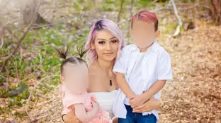 Erika Duarte-Carr junto a sus hijos Erika Duarte-Carr junto a sus hijos