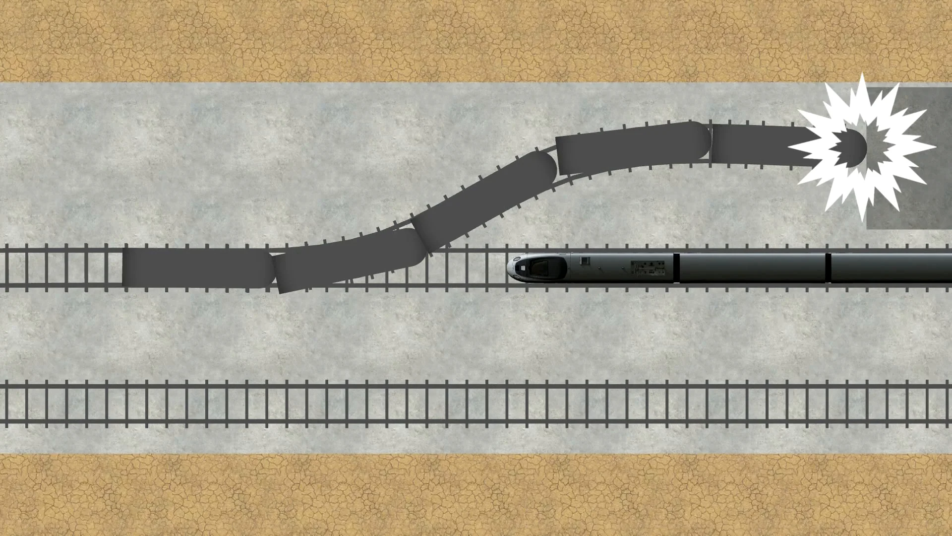 Tren descarrilado Tren descarrilado