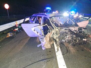 Imagen de uno de los coches implicados en el accidente