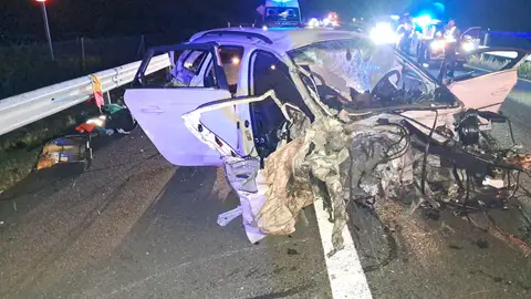 Imagen de uno de los coches implicados en el accidente Imagen de uno de los coches implicados en el accidente