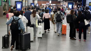 Pasajeros en la estación de Atocha