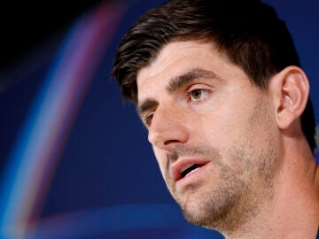 Thibaut Courtois, en rueda de prensa