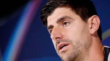 Thibaut Courtois, en rueda de prensa