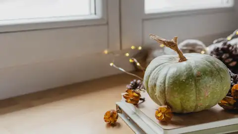 Calabaza decorativa para el otoño Calabaza decorativa para el otoño