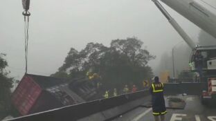 Imagen del lugar del accidente en Guaratuba, Paran&aacute;