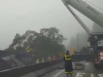 Imagen del lugar del accidente en Guaratuba, Paraná