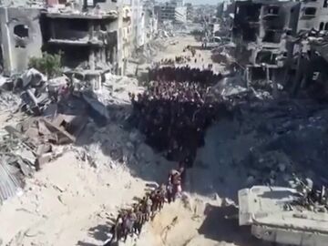 Imagen apocalíptica en Gaza.