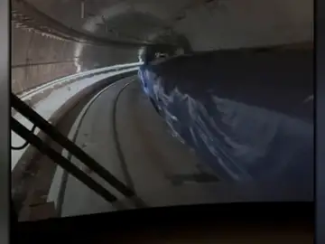 Primeras imágenes del tren descarrilado Primeras imágenes del tren descarrilado