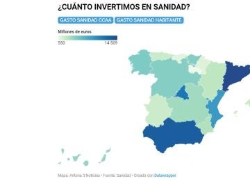 Cuánto invierte cada CCAA en Sanidad