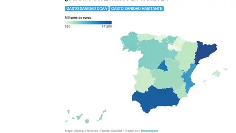 Cuánto invierte cada CCAA en Sanidad Cuánto invierte cada CCAA en Sanidad