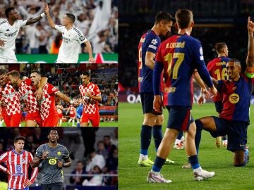 Fotografías de los partidos de Barcelona, Girona, Real Madrid y Atlético en la jornada 3 de la UCL