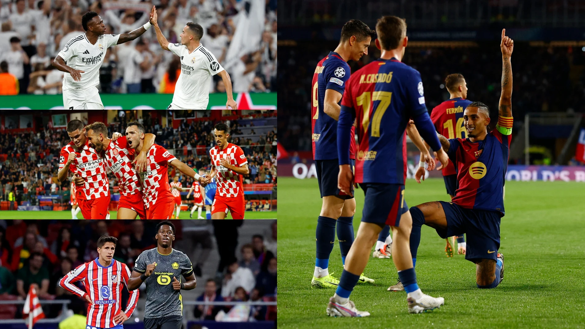Fotografías de los partidos de Barcelona, Girona, Real Madrid y Atlético en la jornada 3 de la UCL Fotografías de los partidos de Barcelona, Girona, Real Madrid y Atlético en la jornada 3 de la UCL