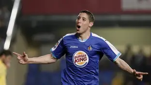 Abdelaziz Barrada celebra un gol con el Getafe en 2012 Abdelaziz Barrada celebra un gol con el Getafe en 2012