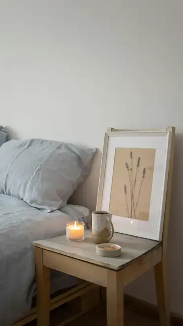Vela en el dormitorio Vela en el dormitorio